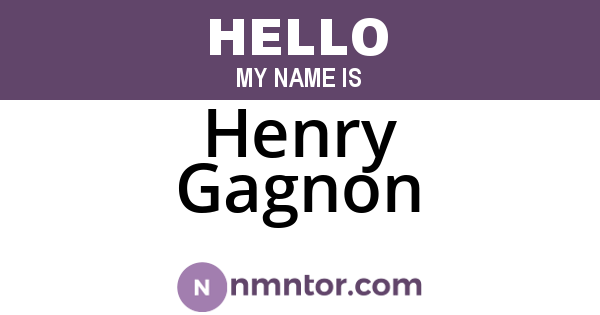 Henry Gagnon