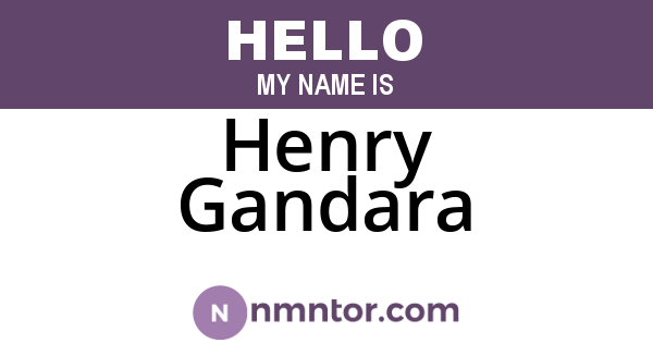 Henry Gandara