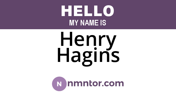 Henry Hagins