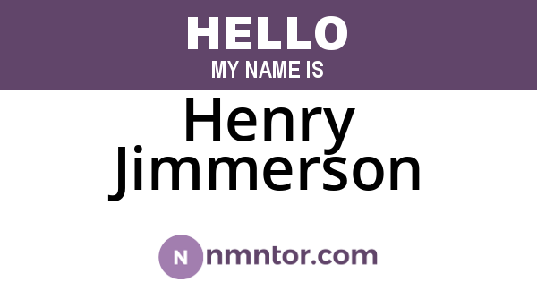 Henry Jimmerson