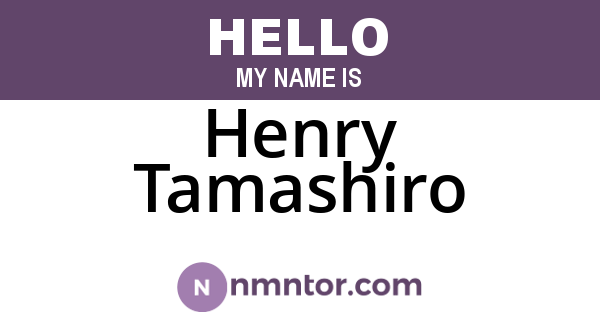 Henry Tamashiro