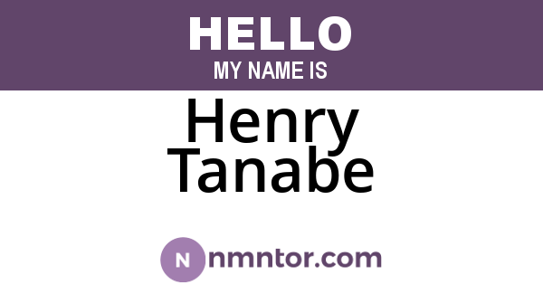 Henry Tanabe