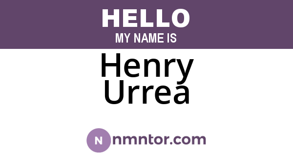 Henry Urrea