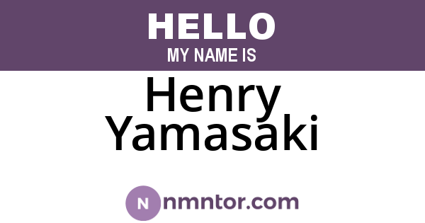 Henry Yamasaki