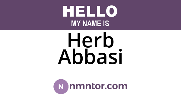 Herb Abbasi