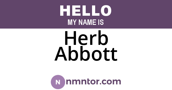 Herb Abbott