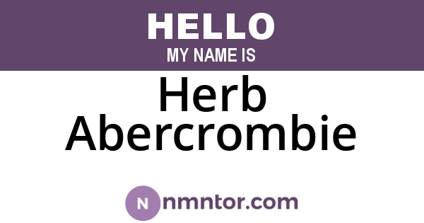 Herb Abercrombie