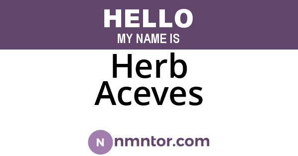 Herb Aceves