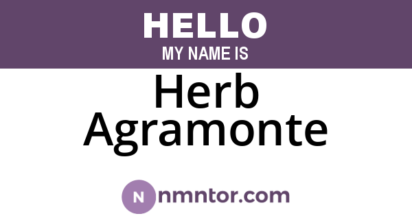 Herb Agramonte