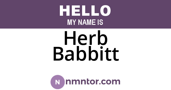 Herb Babbitt