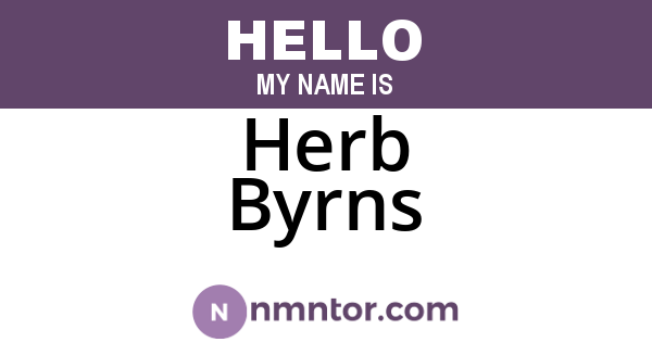 Herb Byrns