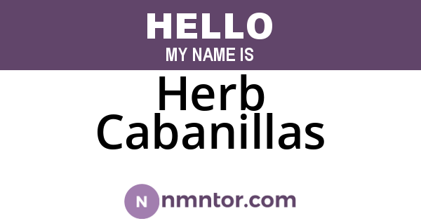 Herb Cabanillas