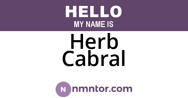Herb Cabral