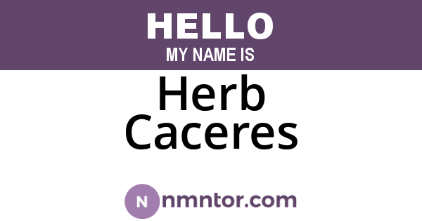 Herb Caceres