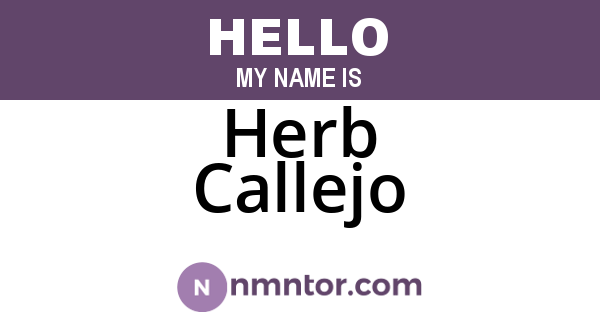 Herb Callejo