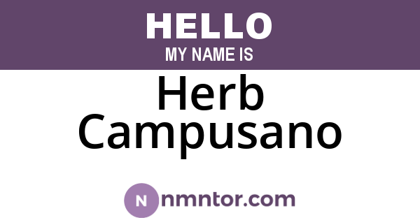 Herb Campusano