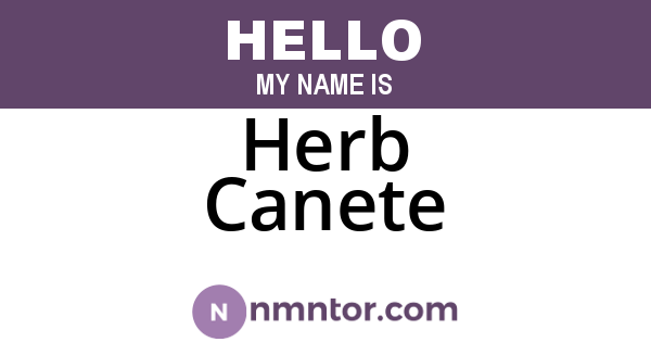 Herb Canete