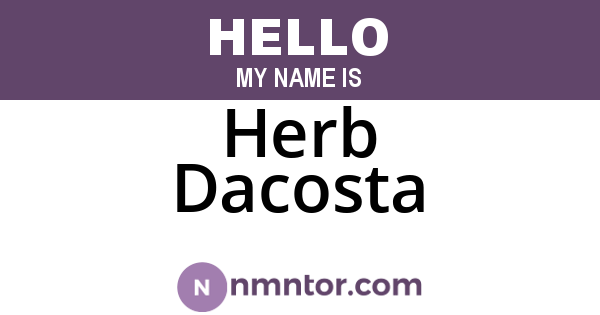 Herb Dacosta