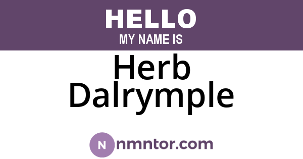 Herb Dalrymple
