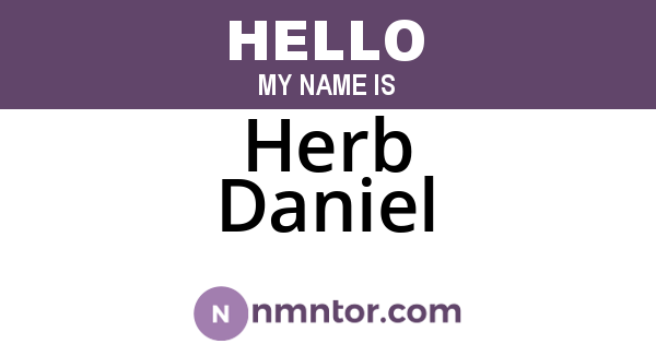 Herb Daniel
