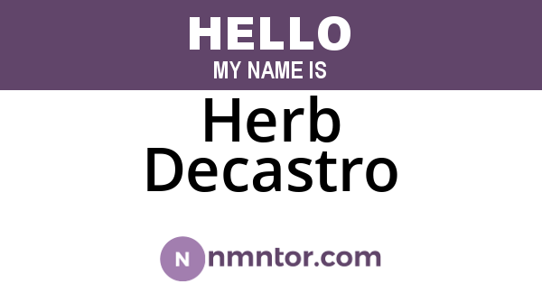 Herb Decastro