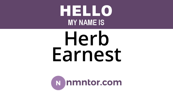Herb Earnest