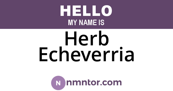 Herb Echeverria