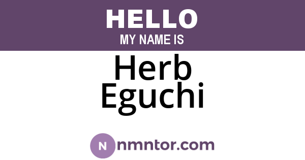 Herb Eguchi