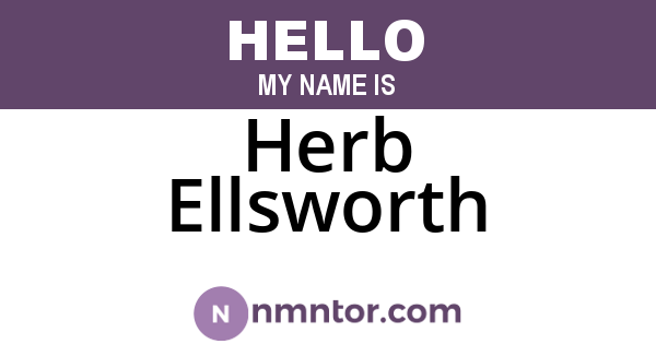 Herb Ellsworth