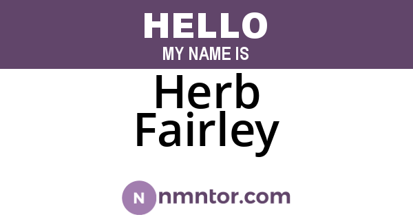 Herb Fairley