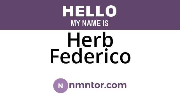 Herb Federico