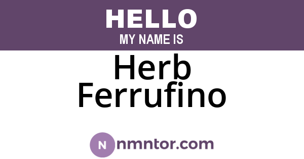 Herb Ferrufino
