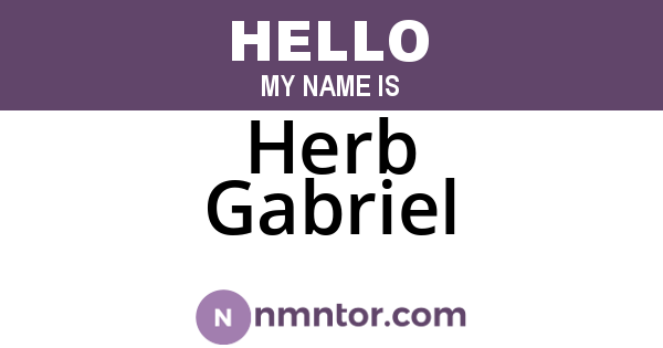 Herb Gabriel