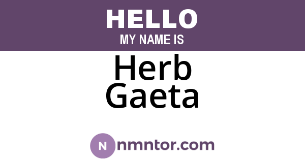 Herb Gaeta