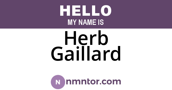 Herb Gaillard