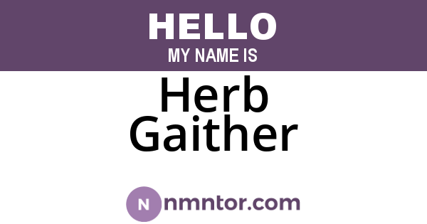 Herb Gaither