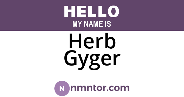 Herb Gyger