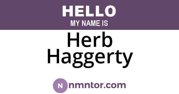 Herb Haggerty