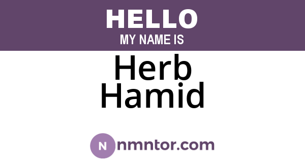 Herb Hamid