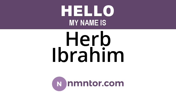 Herb Ibrahim