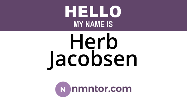 Herb Jacobsen