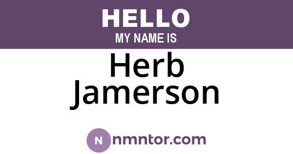 Herb Jamerson