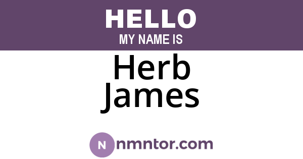 Herb James