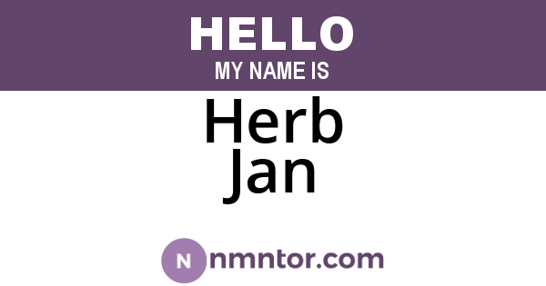 Herb Jan