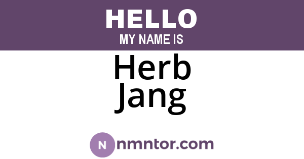 Herb Jang