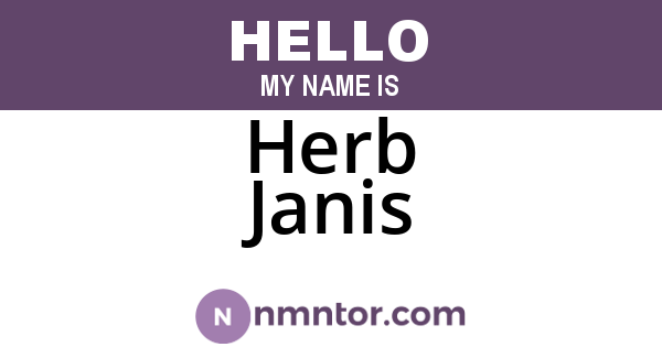 Herb Janis