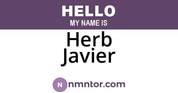 Herb Javier