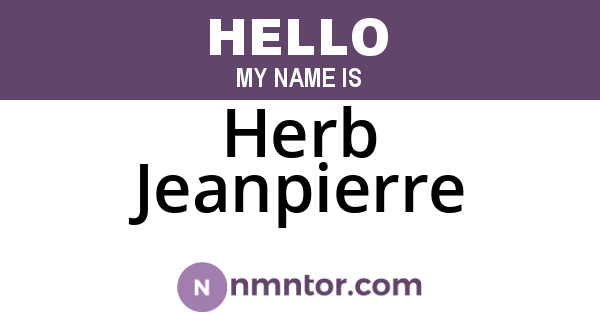 Herb Jeanpierre