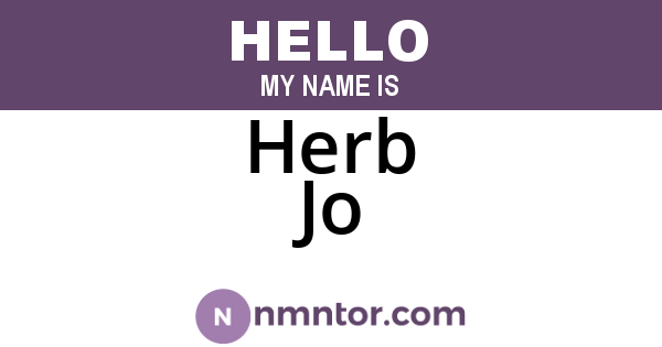 Herb Jo