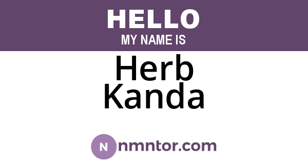 Herb Kanda